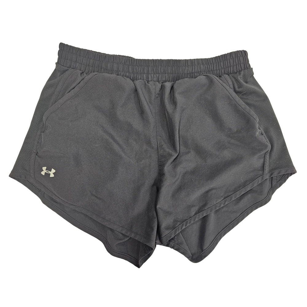 Under Armour HeatGear Womens Black‎ Athletic Running Shorts Loose Fit MD M